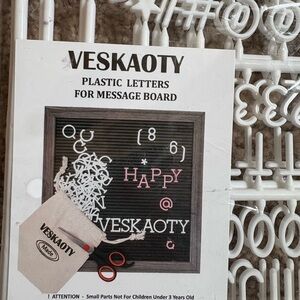Veskaoty Plastic Letters for Message Board